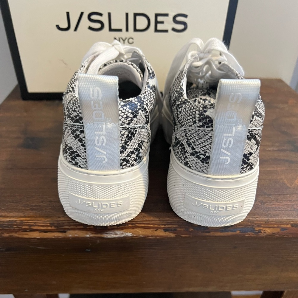J Slides Snakeskin Platform Sneaker View 4